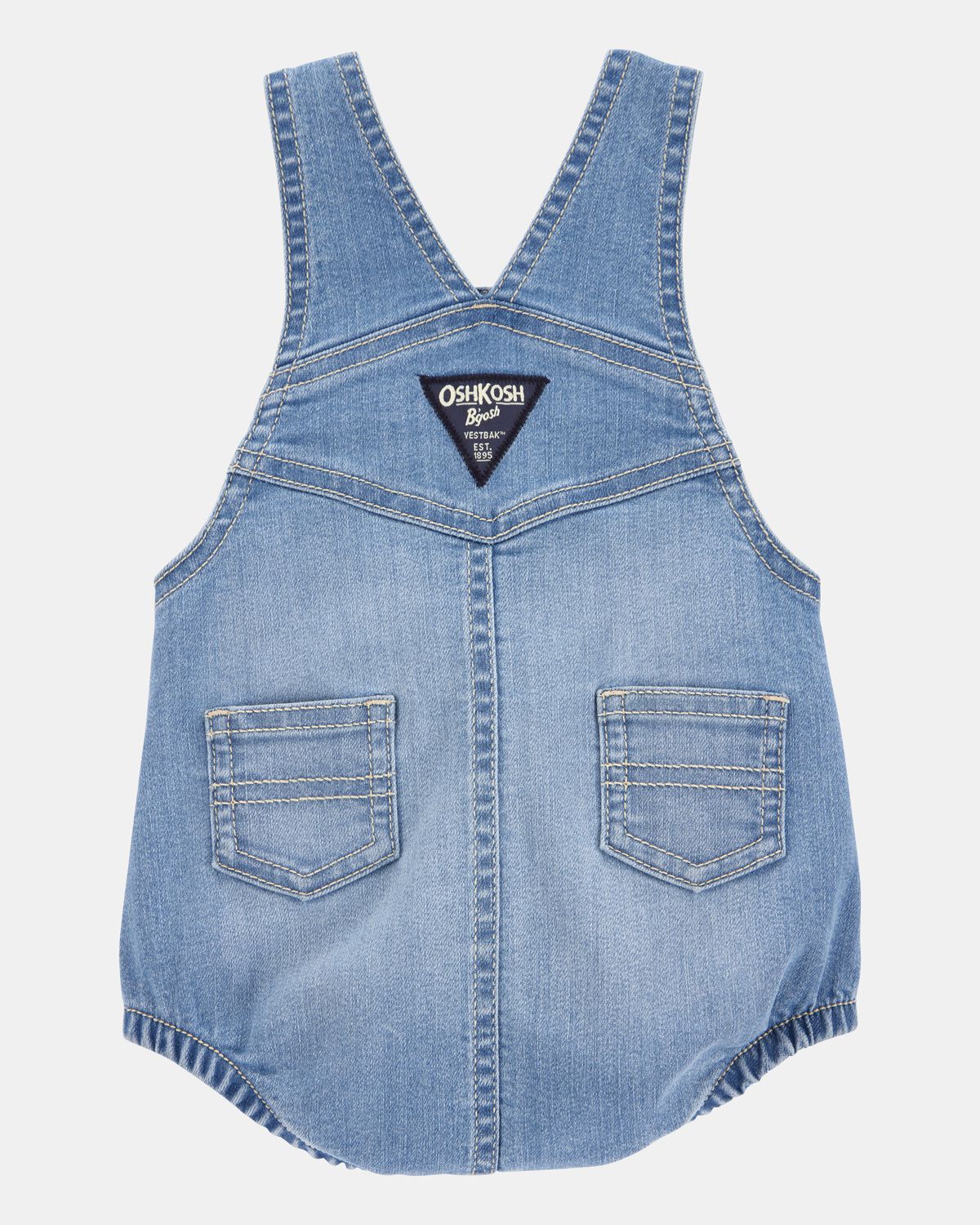 Baby Denim Bubble Romper - Blue 2 Baby Denim Bubble Romper - Blue