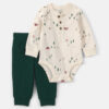 Baby Boy 2-Piece Woodland Long-Sleeve Bodysuit & Pant Set - Green/Cream 9 Baby Boy 2-Piece Woodland Long-Sleeve Bodysuit & Pant Set - Green/Cream