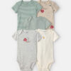 Baby 5-Pack Farm Animal Short-Sleeve Multipack Bodysuits