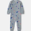 Baby Boy 1-Piece Cars 2-Way Zip DreamPlush Snug Fit Pajama - Blue