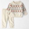 Baby 2-Piece Organic Cotton Sweater Knit Top & Pant Set 11 Baby 2-Piece Organic Cotton Sweater Knit Top & Pant Set