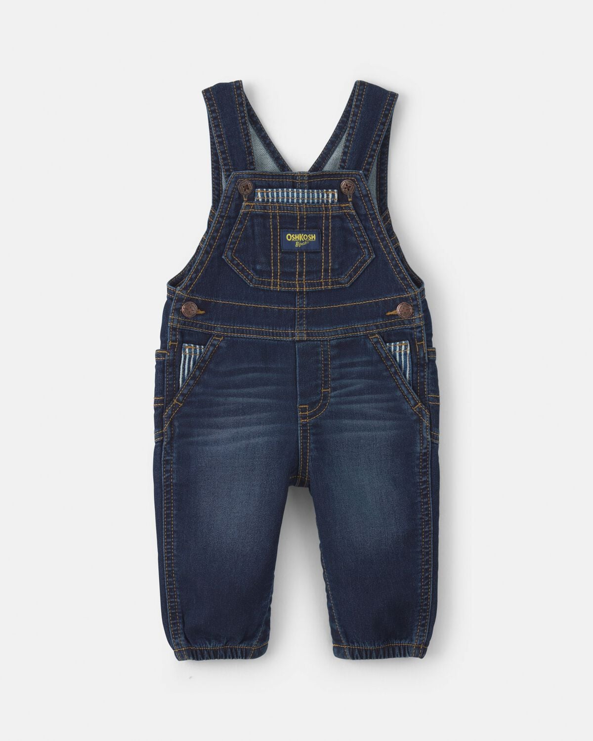 Baby Boy Denim Overalls - Dark Wash