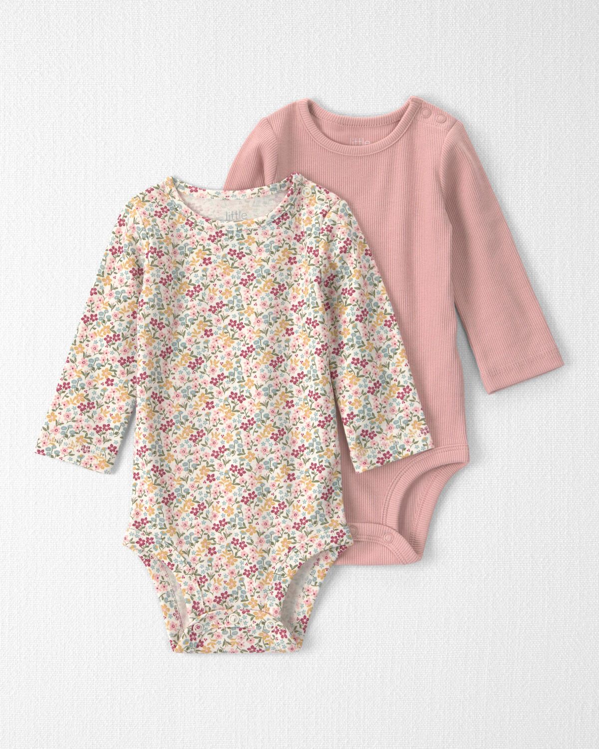 Baby Girl 2-Pack Organic Cotton Bodysuits 1 Baby Girl 2-Pack Organic Cotton Bodysuits
