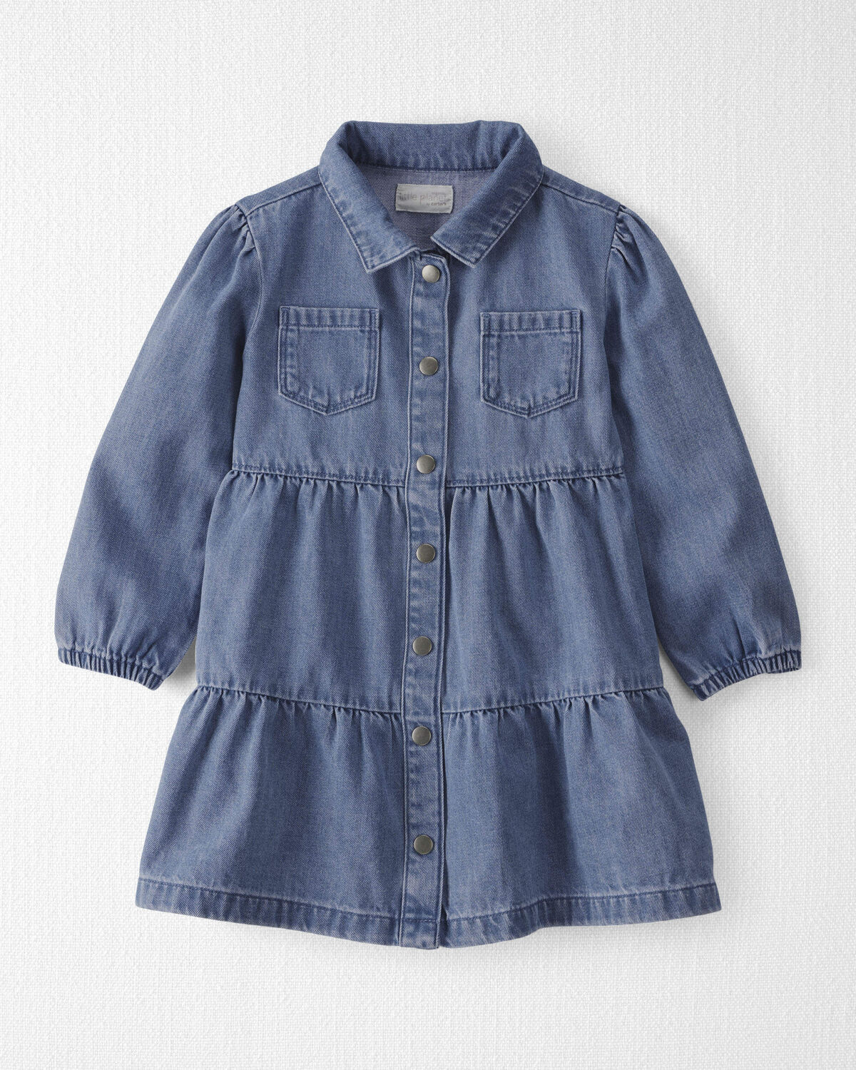 Toddler Girl Organic Cotton Denim Dress 1 Toddler Girl Organic Cotton Denim Dress