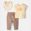 Baby Boy 3-Piece Lion Top & Pant Set - Brown