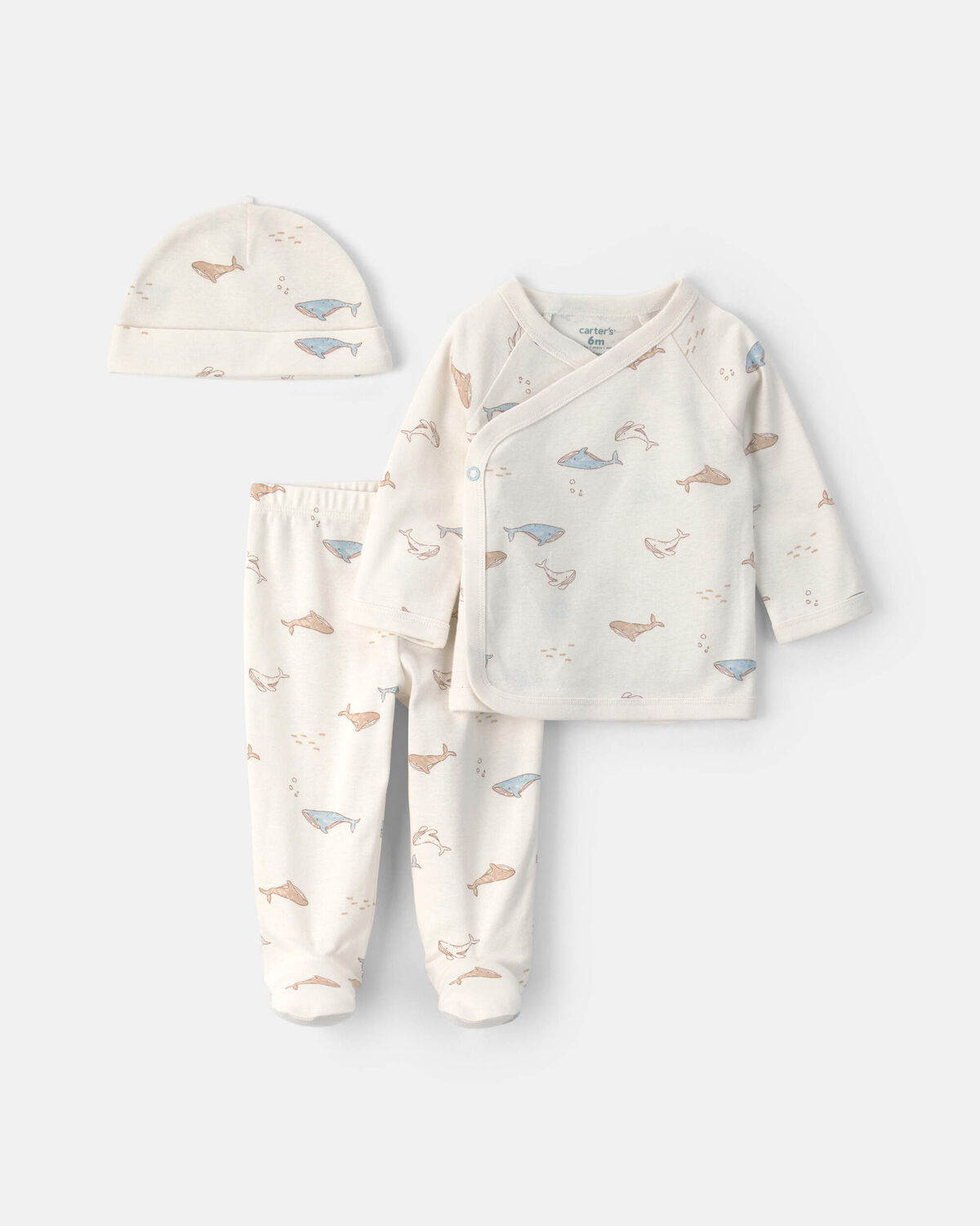 Baby 3-Piece Whale Long-Sleeve Top & Pant Set - Ivory 1 Baby 3-Piece Whale Long-Sleeve Top & Pant Set - Ivory