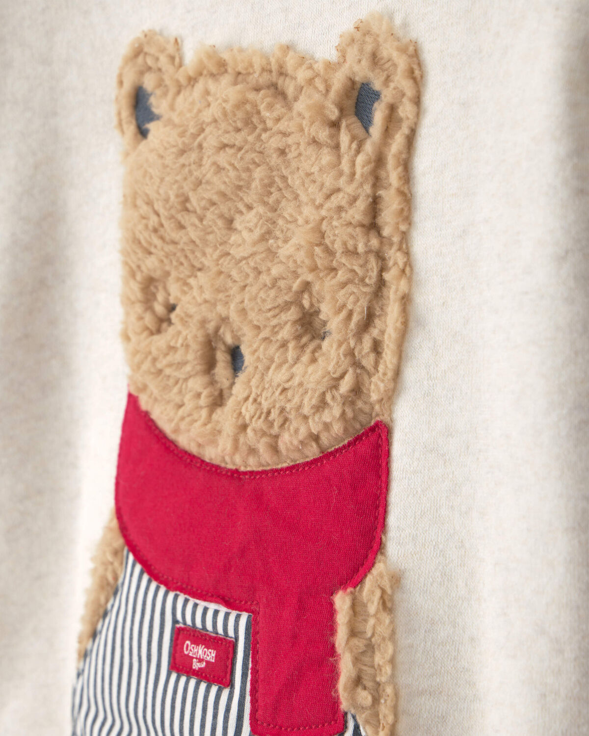 Baby Bear  Fleece Pullover Sweatshirt - Cream