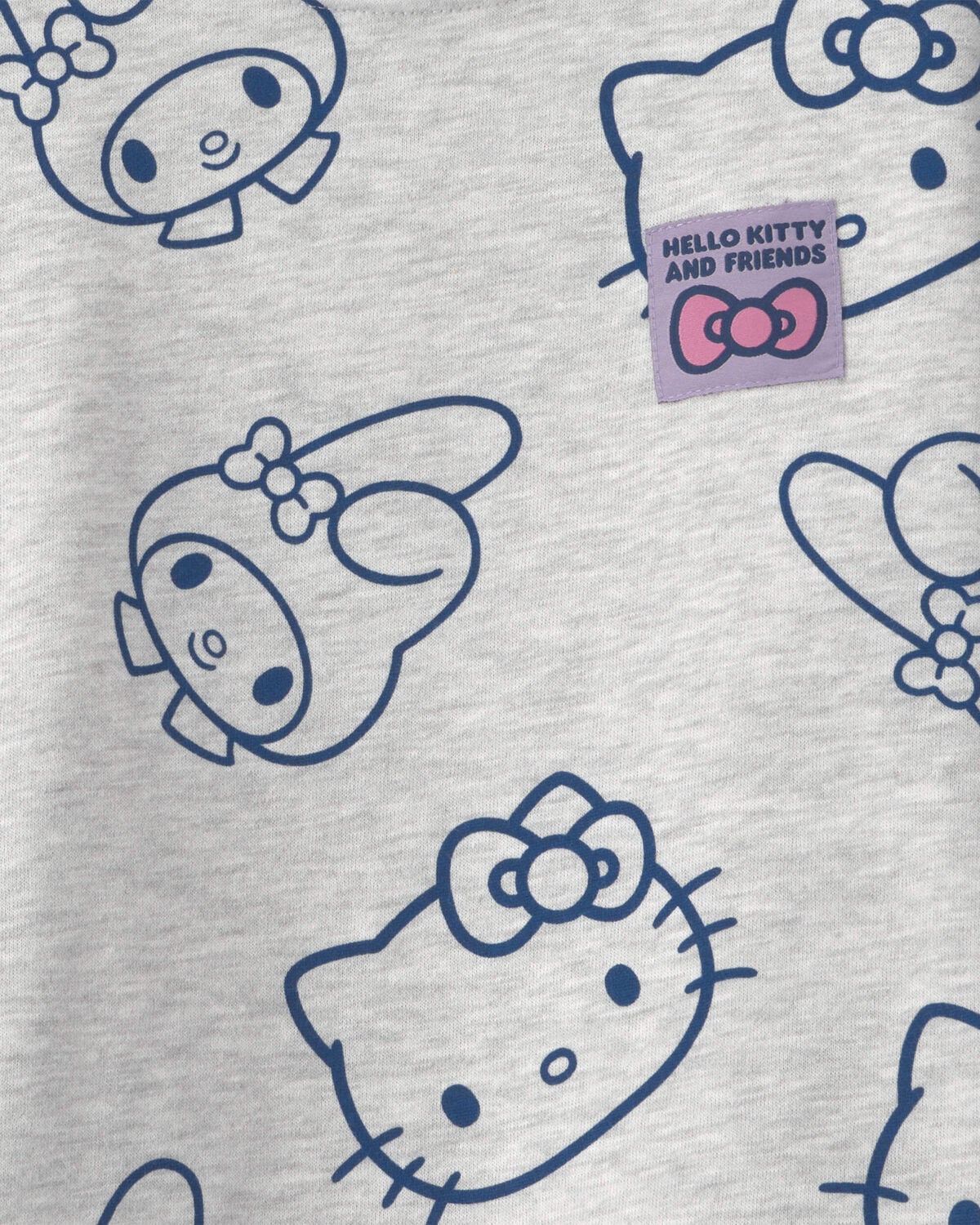 Girls Hello Kitty® Fleece Pullover Sweatshirt - Grey 2 Girls Hello Kitty® Fleece Pullover Sweatshirt - Grey