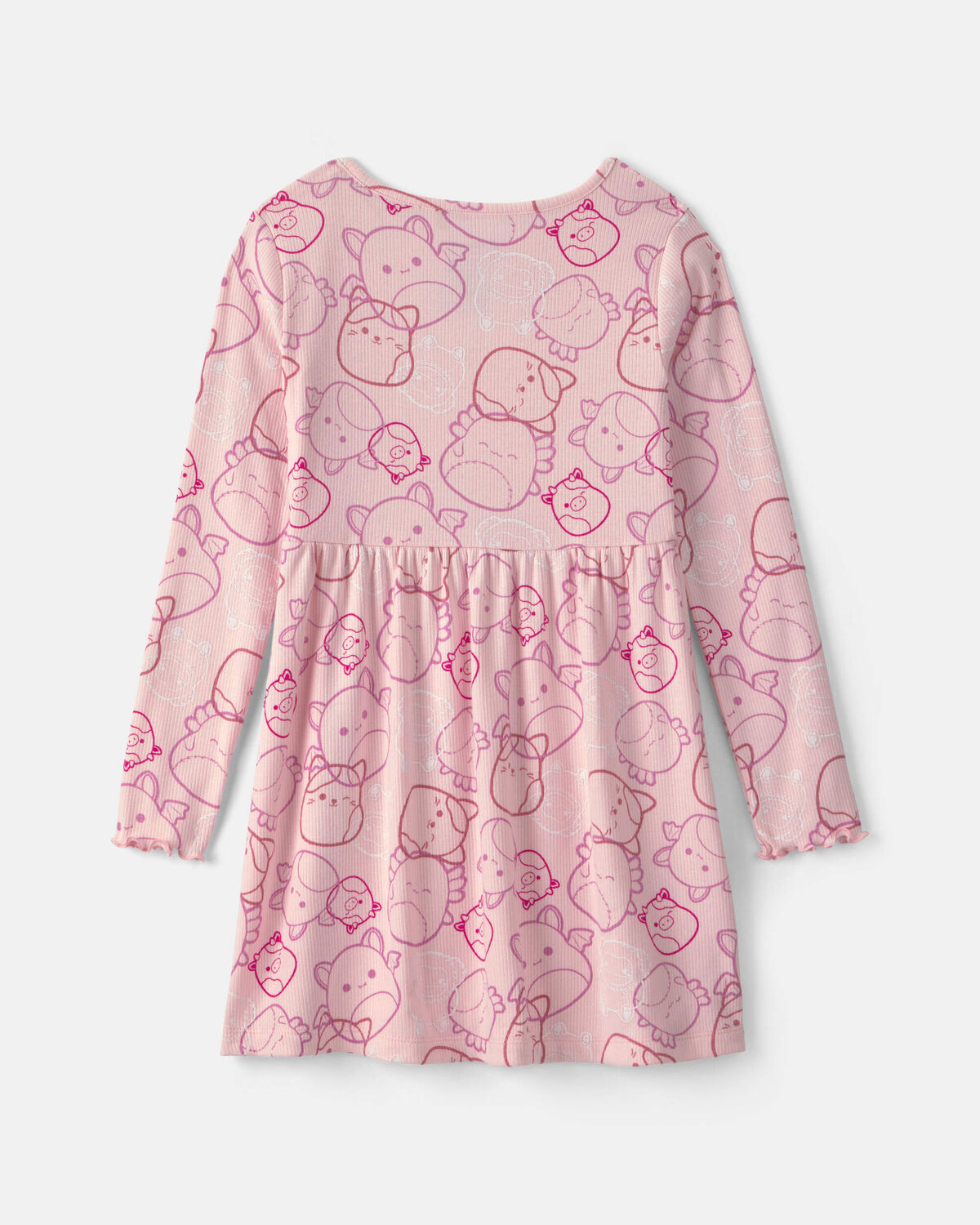 Girls Squishmallow Long-Sleeve Dress - Pink 2 Girls Squishmallow Long-Sleeve Dress - Pink