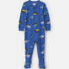 Baby Boy 1-Piece Construction 2-Way Zip 100% Cotton Snug Fit Footed Pajama - Blue