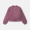 Girls 'Sundance Ranch' Horse Poplin Bomber Jacket - Purple 5 Girls 'Sundance Ranch' Horse Poplin Bomber Jacket - Purple