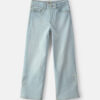 Girls Heart Denim Wide-Leg Jeans - Light Wash