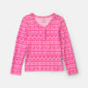 Girls Heart Heart Long-Sleeve Top - Pink