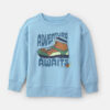 Boys 'Adventure Awaits' French Terry Pullover Sweatshirt - Blue