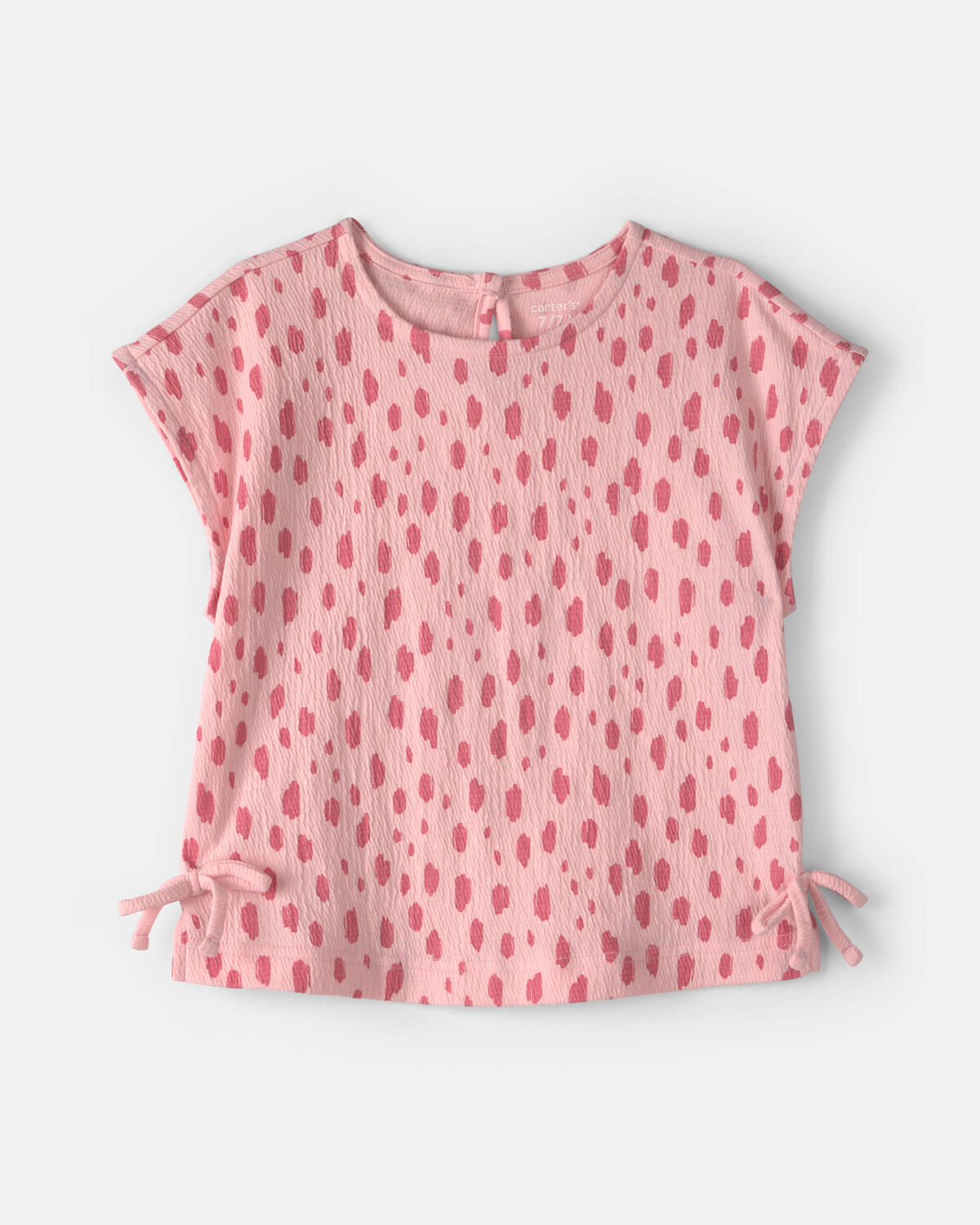 Girls Dots Short-Sleeve Top - Pink 1 Girls Dots Short-Sleeve Top - Pink