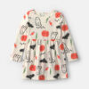 Toddler Girl Pumpkin Long-Sleeve Dress - Cream