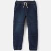 Boys Denim Relaxed Joggers - Dark Wash