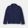 Boys Thermal Long-Sleeve Button-Down Shirt - Navy Blue