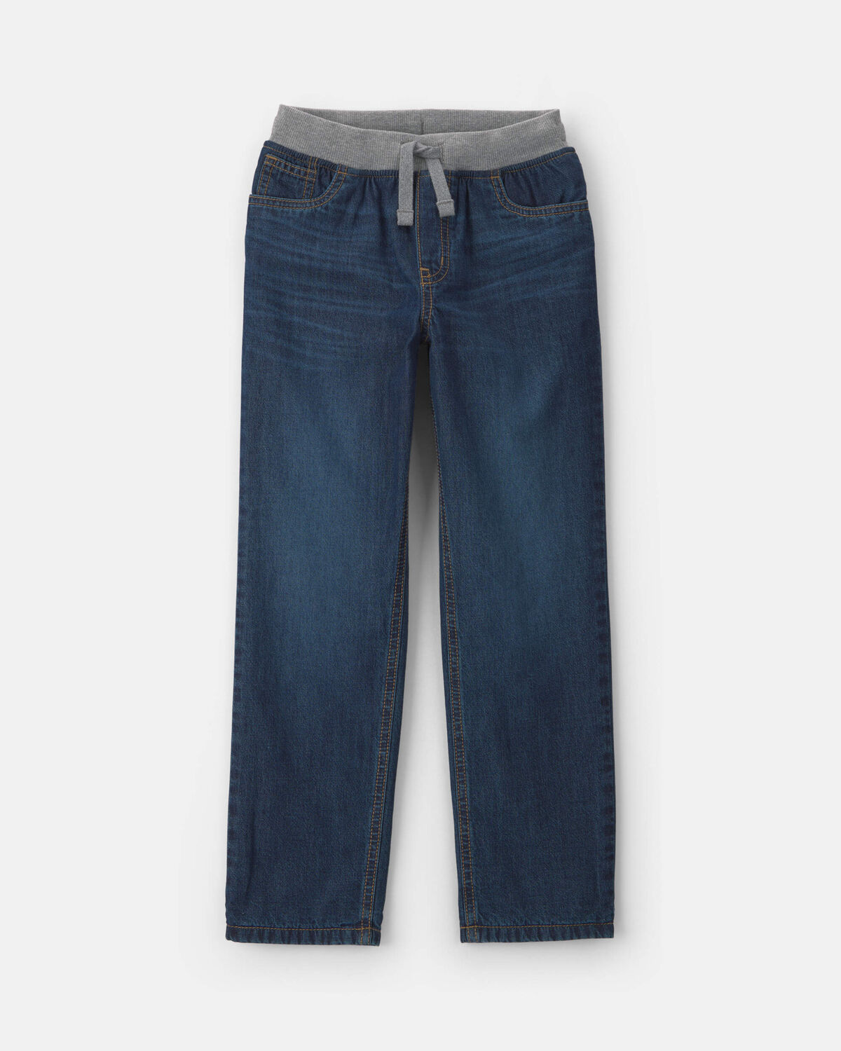 Boys Denim Pull-On Jeans - Dark Wash