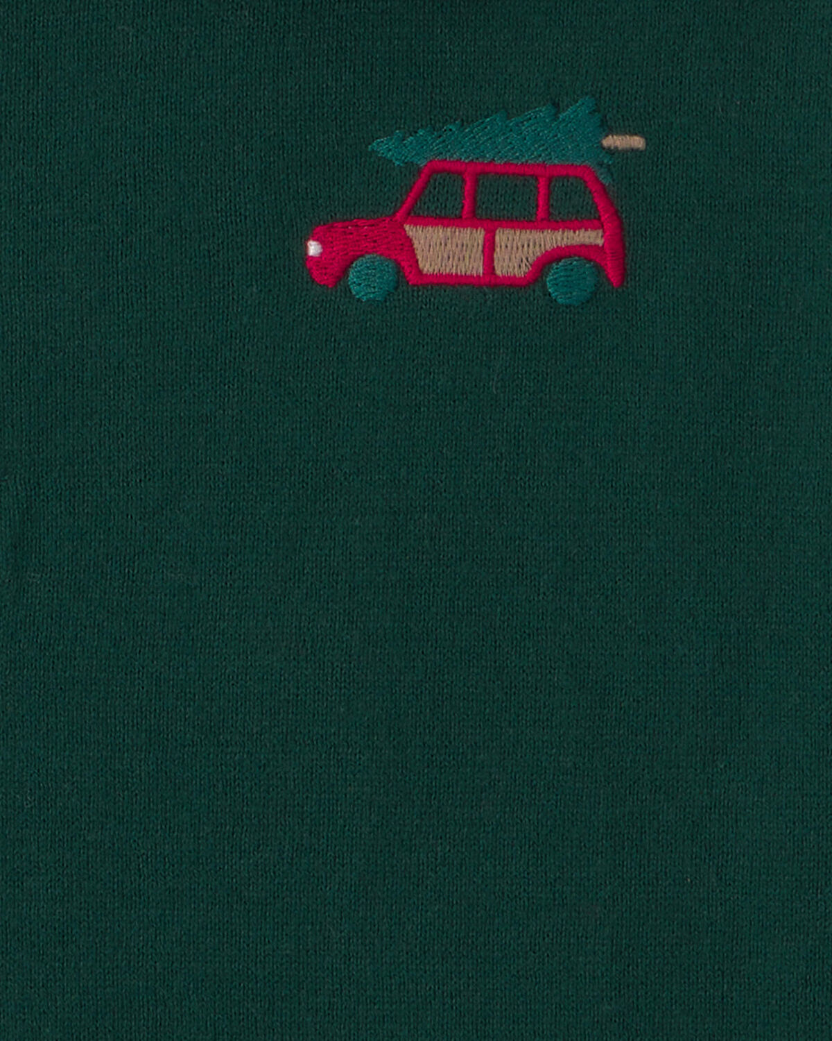 Boys Car Polo Sweater - Olive Green 2 Boys Car Polo Sweater - Olive Green