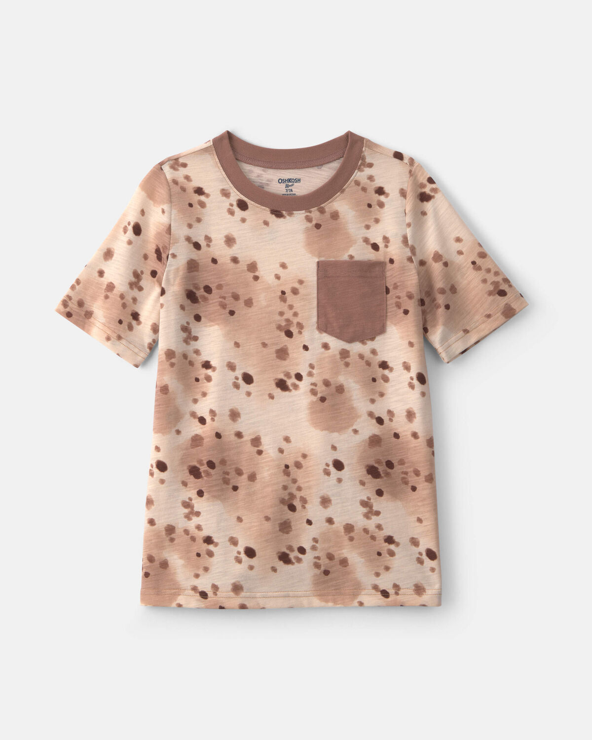 Boys Animal Print T-Shirt - Brown/Cream 1 Boys Animal Print T-Shirt - Brown/Cream