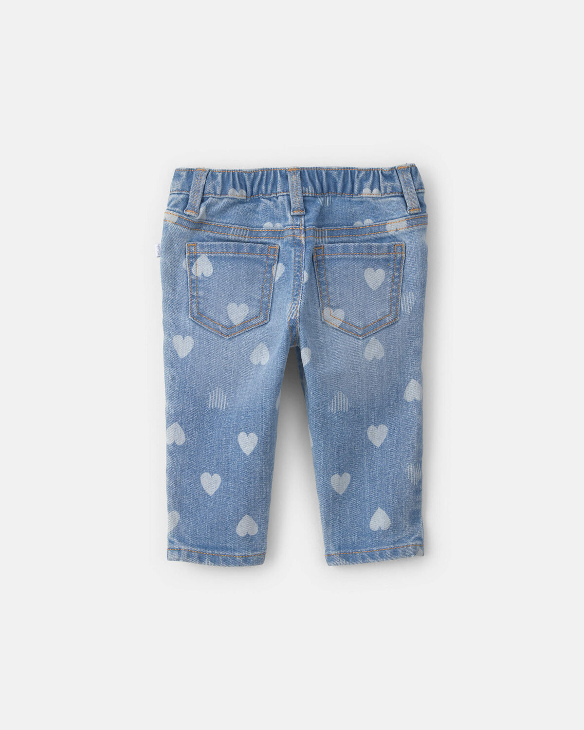 Baby Girl Heart Valentine's Day Jeans - Light Wash