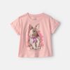 Girls Bunny Graphic Tee - Pink