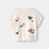 Girls 'Go Team' Varsity French Terry Top - Cream