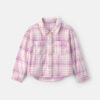 Girls Plaid Fleece Fashion Jacket