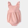 Baby Girl Sleeveless Bubble Romper - Pink