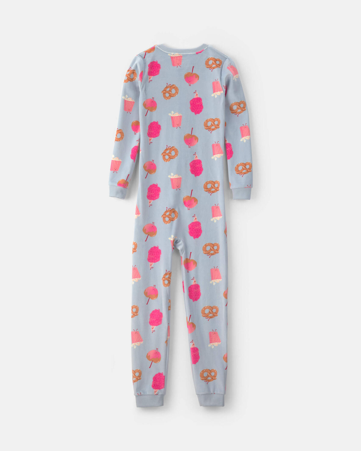 Girls 1-Piece Festival Treats DreamPlush Snug Fit Pajama - Blue