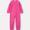 Girls 1-Piece Smiley Faces Fleece Loose Fit Pajama - Pink 6 Girls 1-Piece Smiley Faces Fleece Loose Fit Pajama - Pink