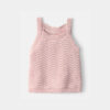 Baby Girl Sweater Knit Tank Top - Pink 5 Baby Girl Sweater Knit Tank Top - Pink