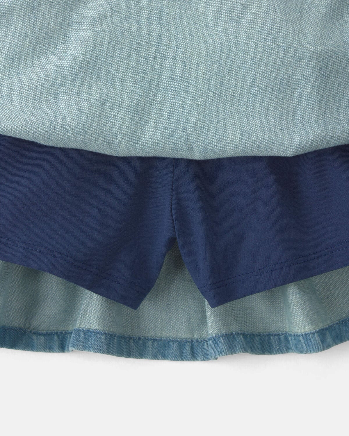 Girls Chambray Denim Skort - Indigo