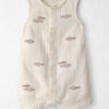 Baby Organic Cotton Gauze Embroidered Romper 4 Baby Organic Cotton Gauze Embroidered Romper