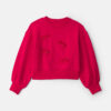 Girls Bow Pullover Sweatshirt - Red