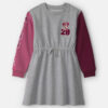 Girls Disney© Minnie Color Block Long-Sleeve Dress - Grey