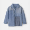 Boys Patchwork Chambray Button-Down Shirt - Blue 4 Boys Patchwork Chambray Button-Down Shirt - Blue