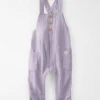 Baby Organic Cotton Gauze Overalls in Lilac