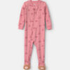 Toddler Girl 1-Piece Bows 100% Cotton Snug Fit Footed Pajama - Pink