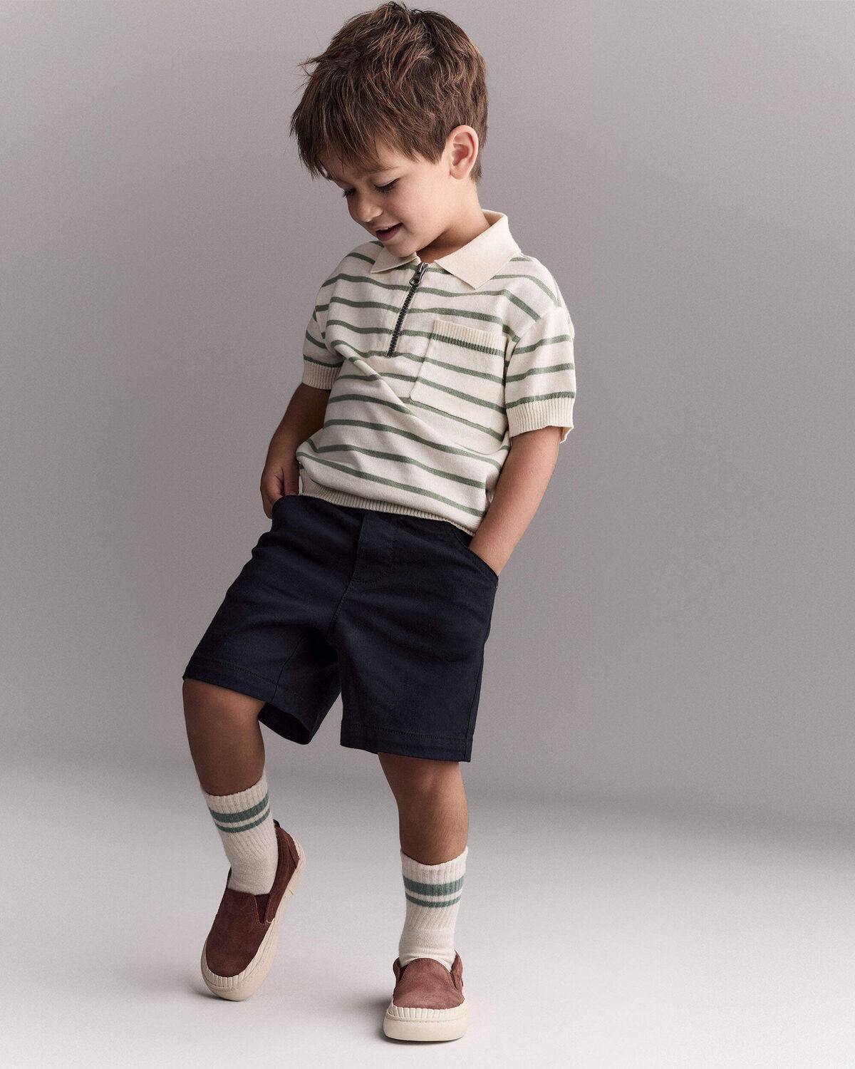 Toddler Boy Bermuda Shorts - Black 2 Toddler Boy Bermuda Shorts - Black