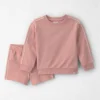 Toddler Girl 2-Piece Organic Cotton French Terry Pullover & Short Set