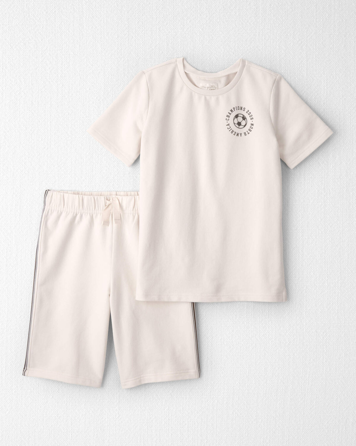 Kid 2-Piece Organic Cotton French Terry Top & Short Set 1 Kid 2-Piece Organic Cotton French Terry Top & Short Set