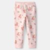 Toddler Girl Floral Drawstring Knit Joggers - Pink