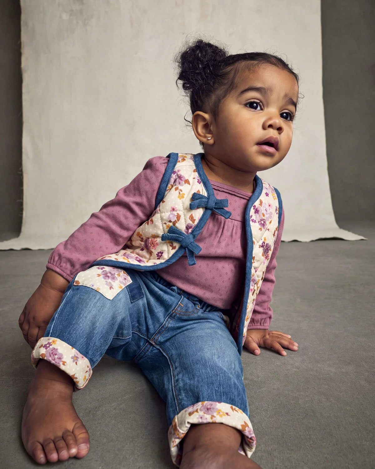 Baby Girl Long-Sleeve Fashion Bodysuit - Purple 3 Baby Girl Long-Sleeve Fashion Bodysuit - Purple