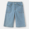 Baby Girl Floral Embroidered Wide-Leg Jeans - Light Wash 6 Baby Girl Floral Embroidered Wide-Leg Jeans - Light Wash
