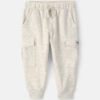 Baby Boy French Terry Cargo Knit Joggers - Grey