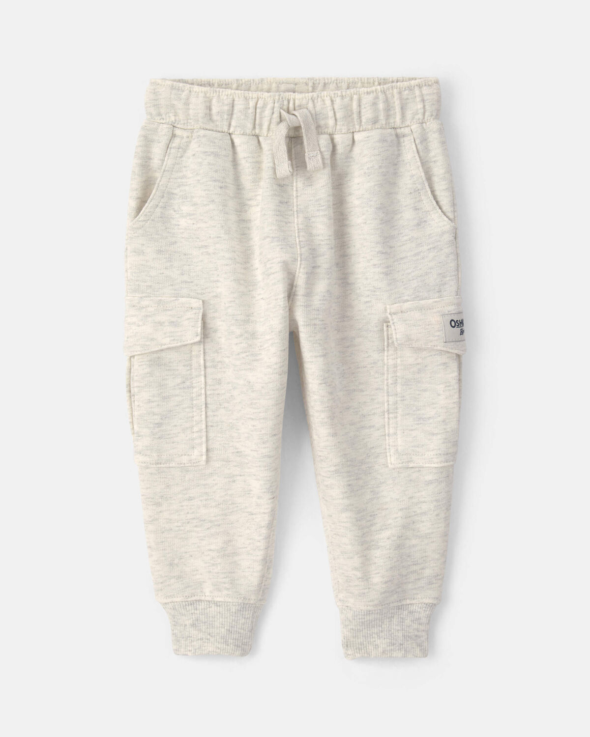 Baby Boy French Terry Cargo Knit Joggers - Grey 1 Baby Boy French Terry Cargo Knit Joggers - Grey