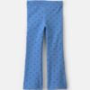 Toddler Girl Bow Cotton Pull-On Stretch Flare Leggings - Blue