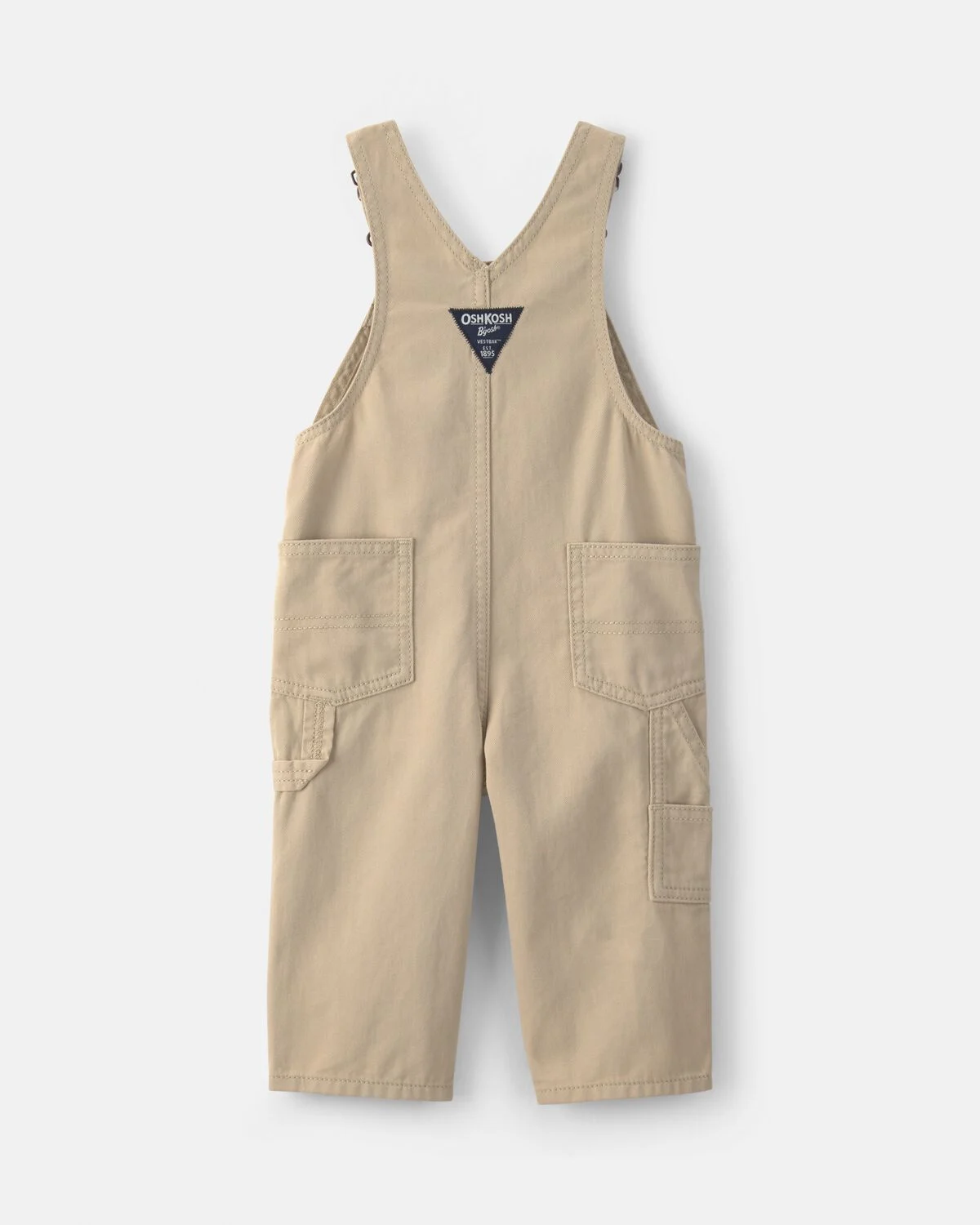 Baby Train Overalls - Khaki 2 Baby Train Overalls - Khaki